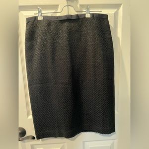 Black, Chanel-like pencil skirt